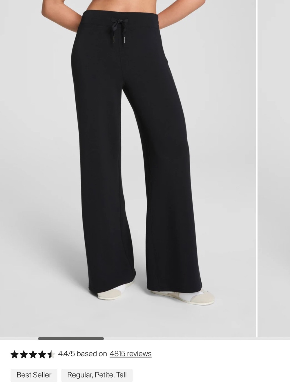 Spanx Black Wide-Leg Drawstring Pants - Women